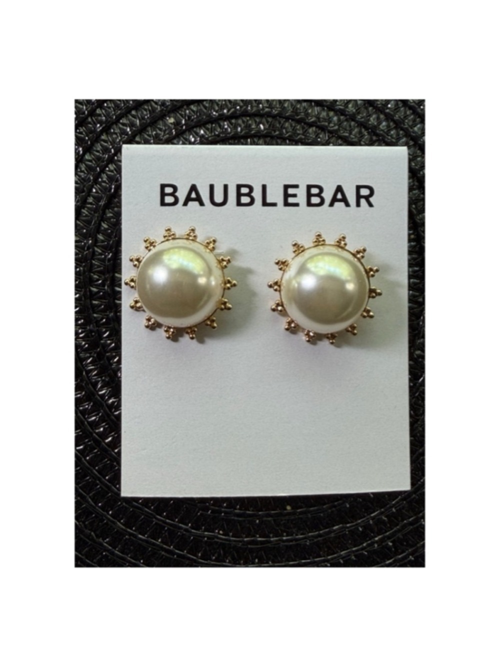 Women's BAUBLEBAR Pearl & Gold Stud Earrings One Size